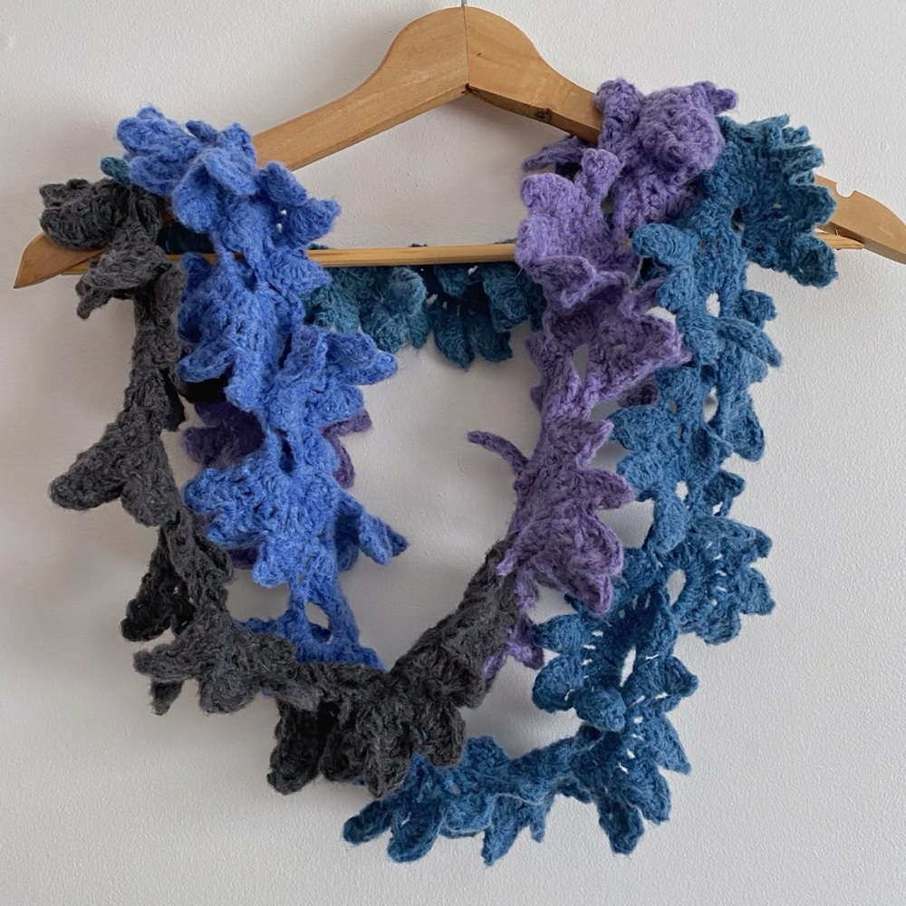 Lacy Leaf Handcrafted Crochet Scarf
